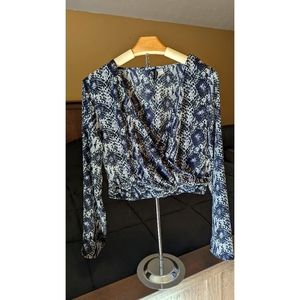 H&M snakeskin blouse
